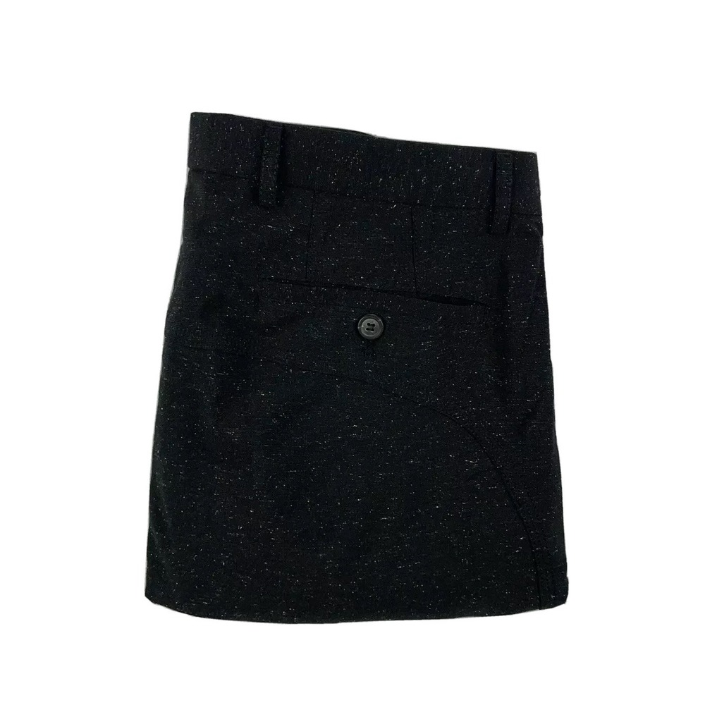 Lanvin Paris Black White Speckled Wool Silk Mens Trouser Ankle Zip 36 RMTR0005